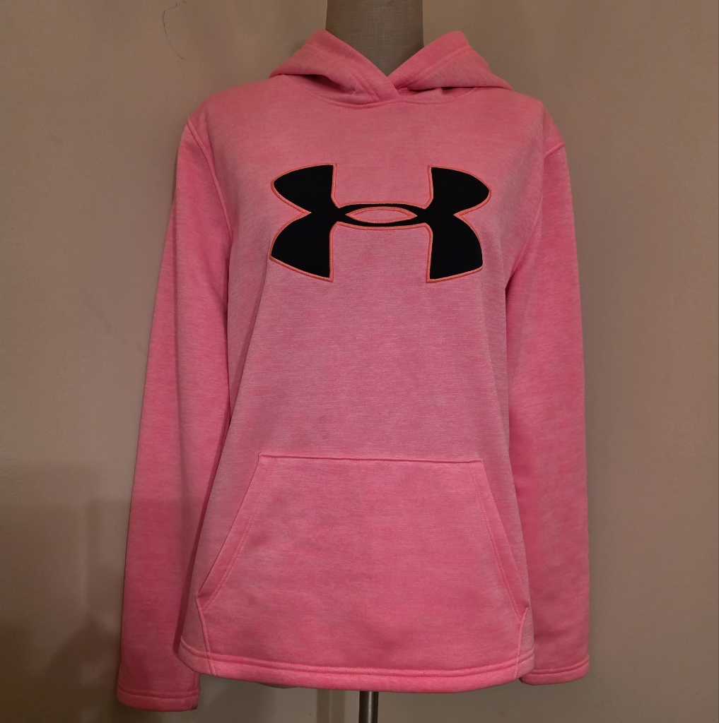 Under Armour Pink Hoodie With Navy Logo. *Nwot